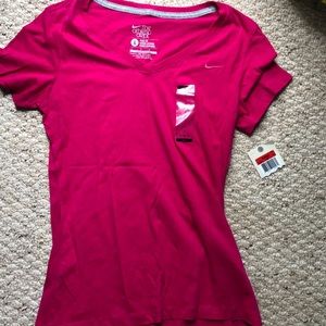 Pink nike workout shirt